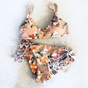 GOLDEN BEACH PRINT BIKINI SET